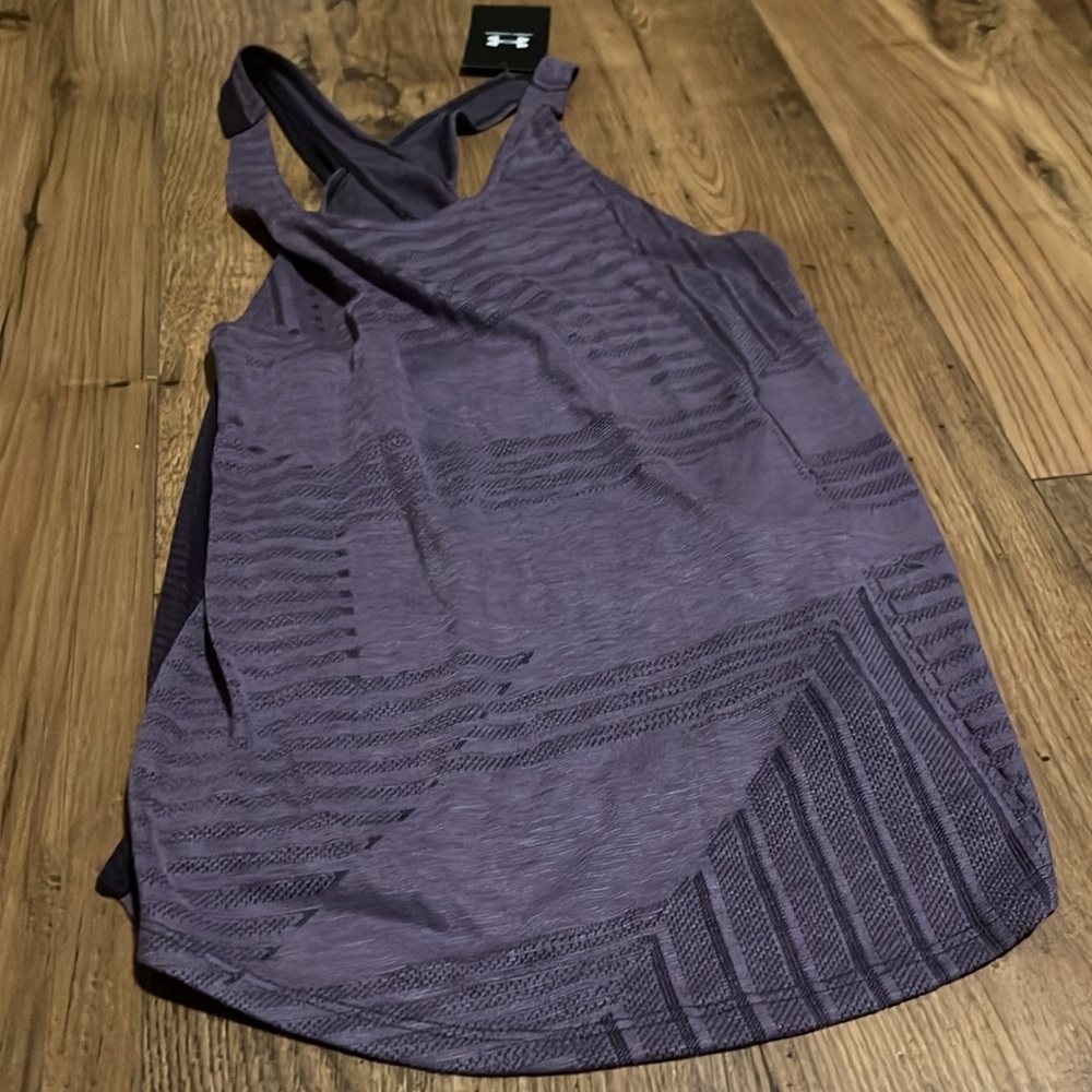 Under Armour Purple Racerback Tank Top - Picture 2 of 6